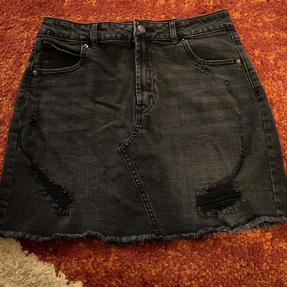 Wild Fable Black Denim Skirt Size 8